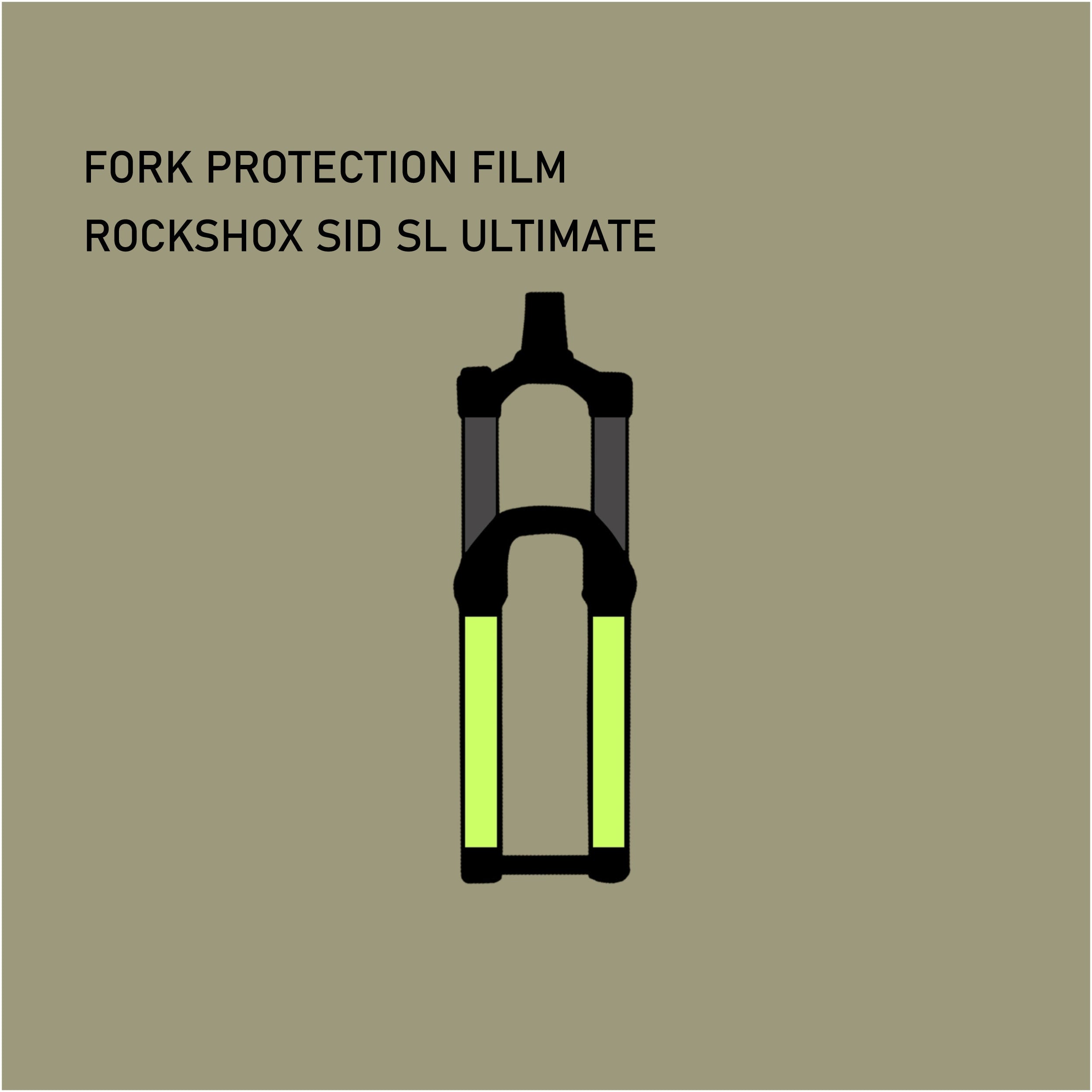 Fork Protection Film for RockShox SID SL Ultimate, Tapered, 15x110mm, 100mm, TwistLoc, 29"
