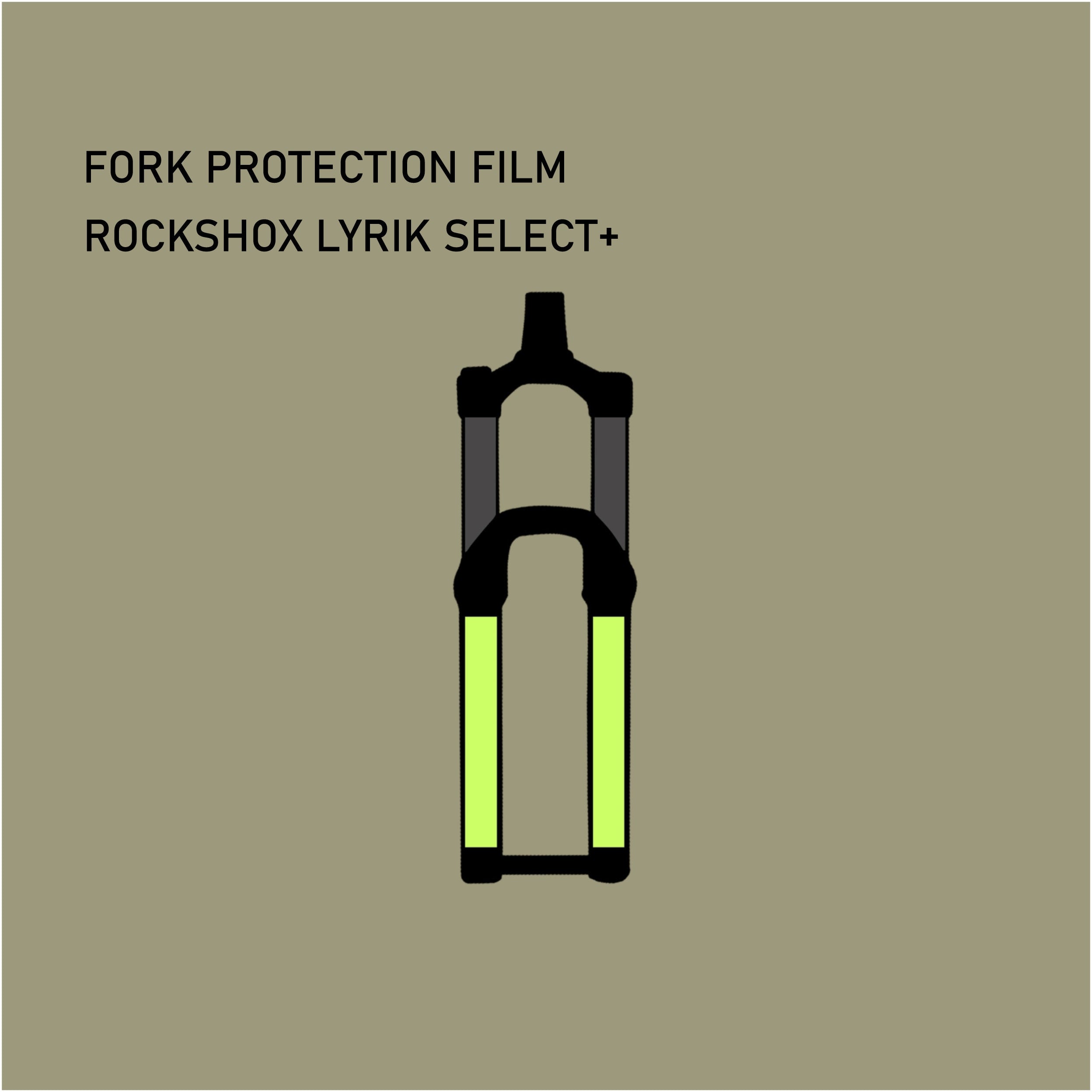 Fork Protection Film for RockShox Lyrik Select+ Charger 2 RC DebonAir, Tapered, 15x110mm, eMTB Approved, 160mm, 29"