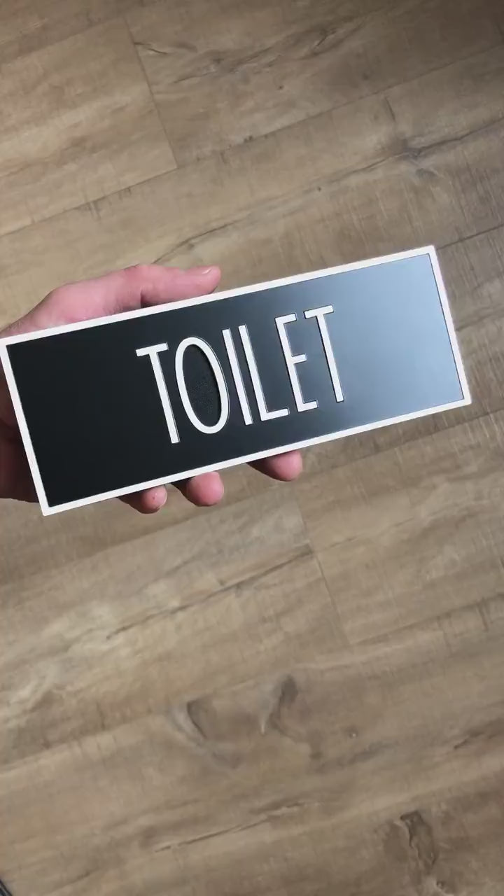 Unisex Toilet Door Sign, Gender Neutral Bathroom Sign, Toilet Door Sign, WC Sign, Toilet Decor, Toilet Plate, Toilet Plaque