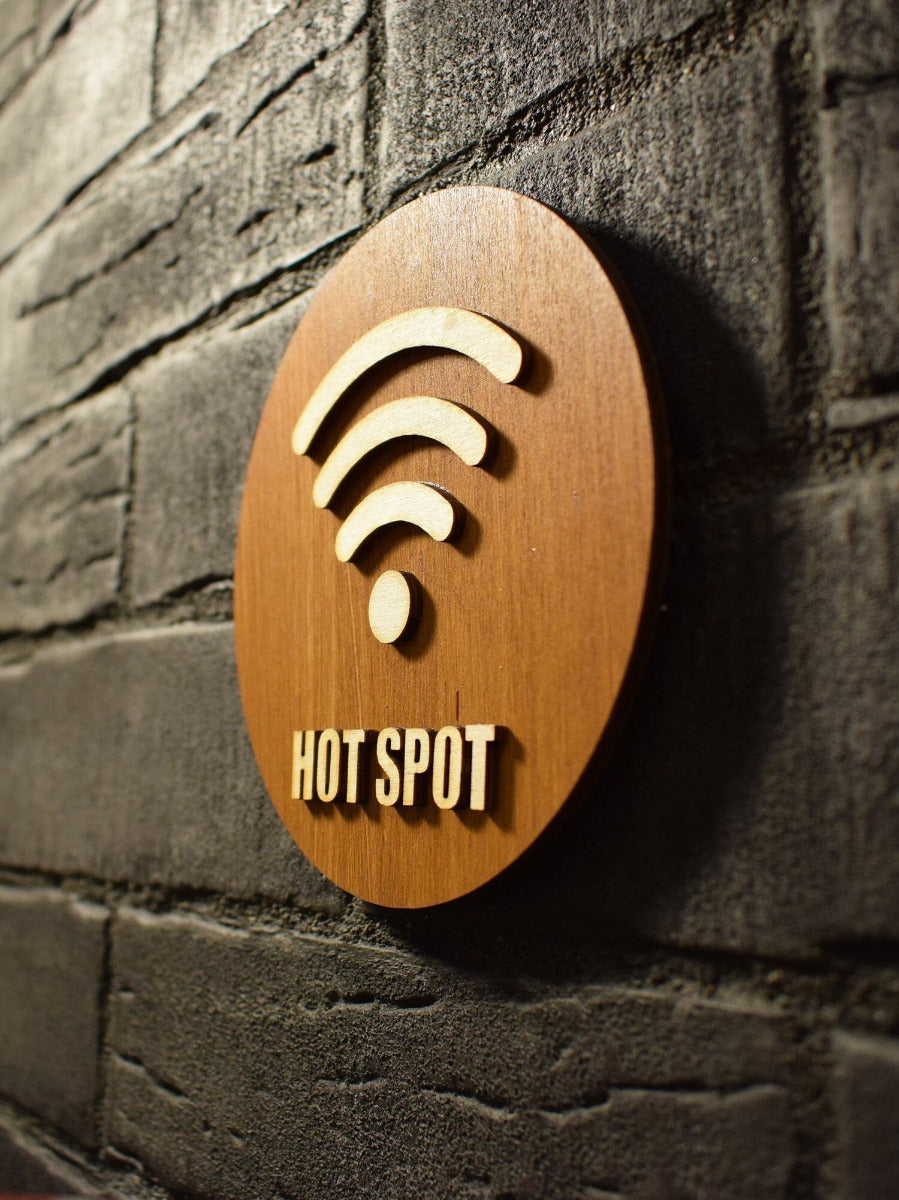 Hot Spot, Wi-Fi, Internet Sign, Door sign, Wall sign, Toilet Door Sign, Wood Gift, Wood Decor