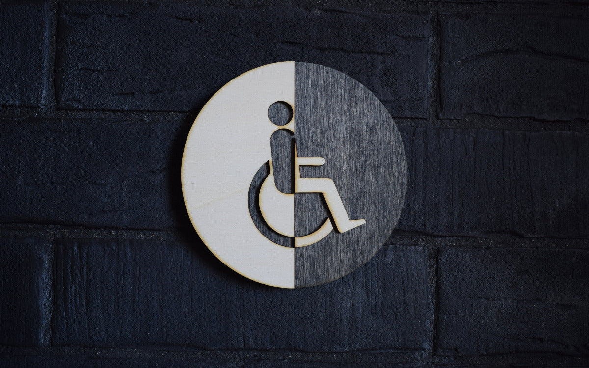 Disabled Toilet Door Sign, WC Sign, Restroom Door Sign, Toilet Plate, Toilet Plaque, Toilets Sign, Bathroom, Toilet, Cabin Sign
