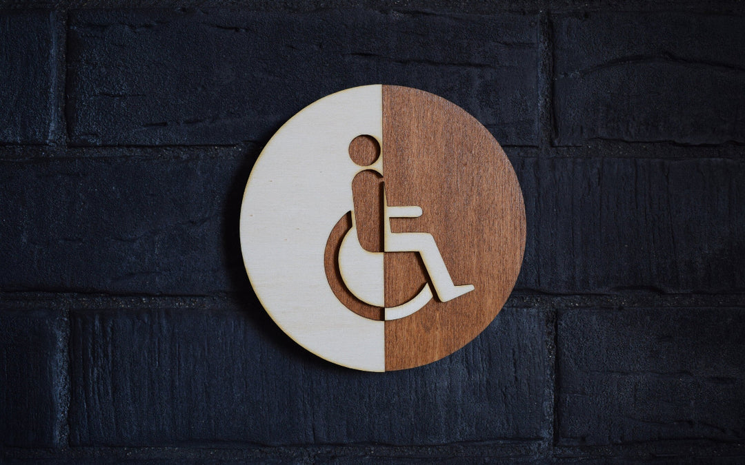 Disabled Toilet Door Sign, WC Sign, Restroom Door Sign, Toilet Plate, Toilet Plaque, Toilets Sign, Bathroom, Toilet, Cabin Sign