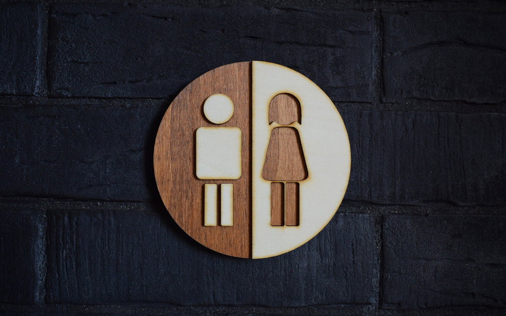 Unisex Toilet Door Sign, WC Sign, Restroom Door Sign, Toilet Decor, Toilet Plate, Toilet Plaque, Toilets Sign, Bathroom, Toilet, Cabin Sign