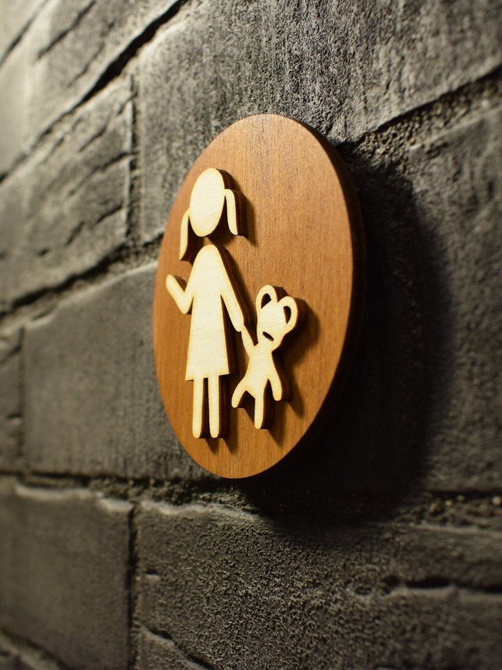 Children Door Sign, Child Door Sign, Girl Door Sign, Door Sign, Toilet Door Sign, Wood Gift, Wood Decor