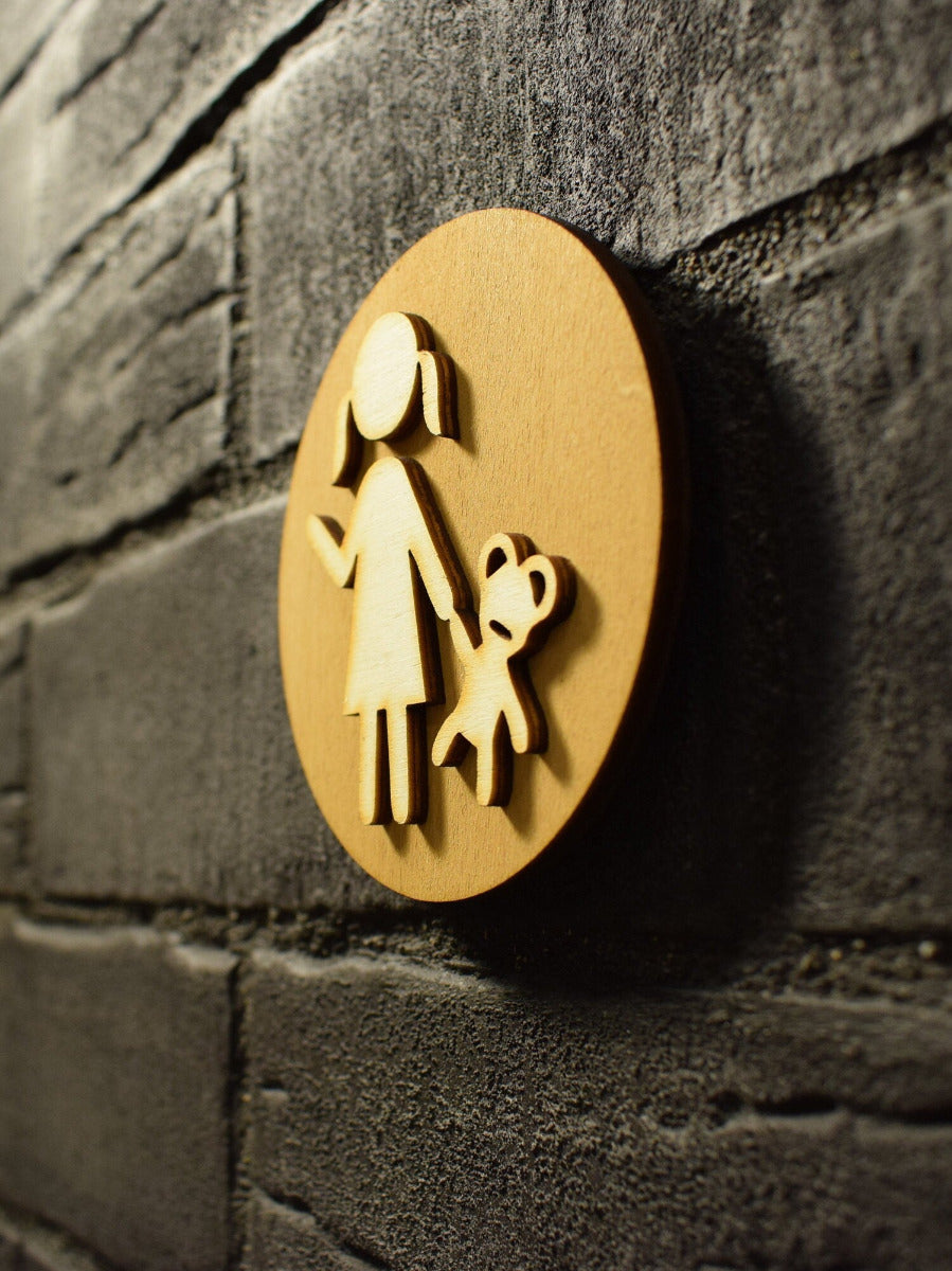 Children Door Sign, Child Door Sign, Girl Door Sign, Door Sign, Toilet Door Sign, Wood Gift, Wood Decor