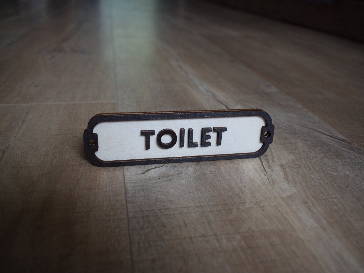 Toilet Sign, WC Sign, Door Sign, Toilet Decor, Toilet Plate, Toilet Plaque, Door Plaque, Vintage Style, Railway Style, Retro Style,Wood Gift
