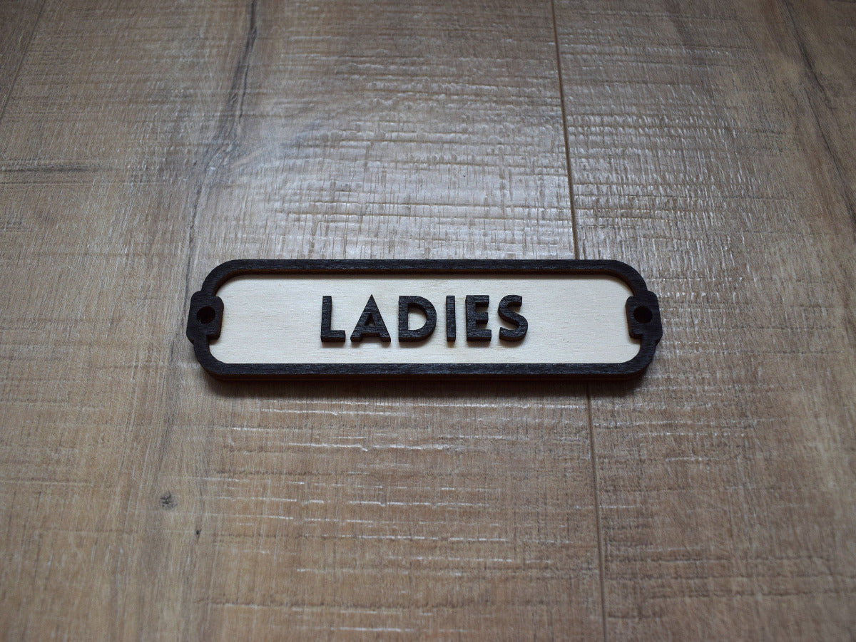 Toilet Sign, Ladies Door Sign, WC sign, Toilet Decor, Toilet Plate, Toilet Plaque, Door Plaque, Vintage Style, Railway Style, Retro Style