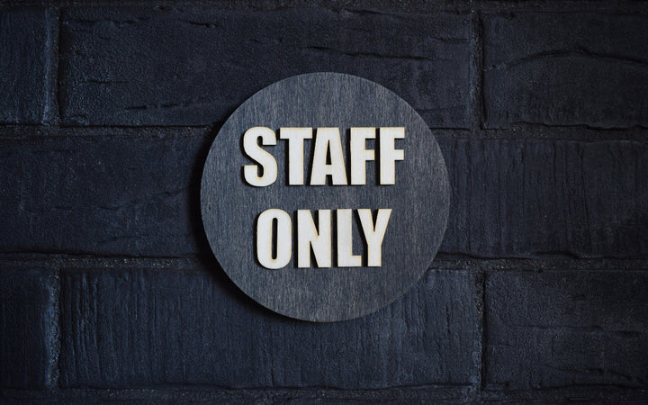 Staff only Sign, Door Sign, Employees Sign, Toilet Door Sign, Wood Gift, Wood Decor