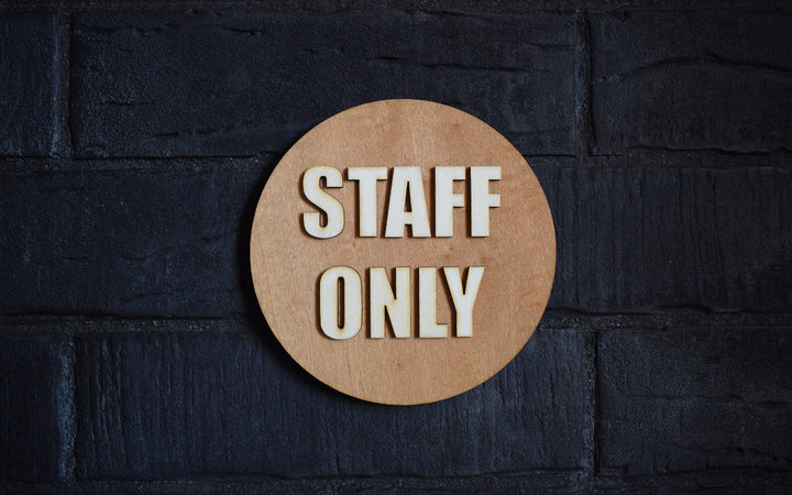 Staff only Sign, Door Sign, Employees Sign, Toilet Door Sign, Wood Gift, Wood Decor