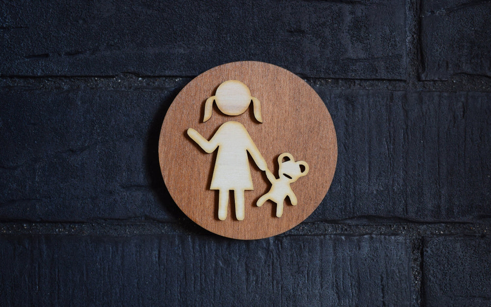 Children Door Sign, Child Door Sign, Girl Door Sign, Door Sign, Toilet Door Sign, Wood Gift, Wood Decor