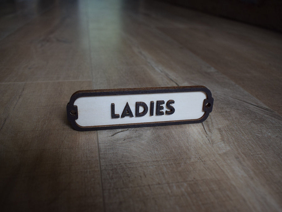 Toilet Sign, Ladies Door Sign, WC sign, Toilet Decor, Toilet Plate, Toilet Plaque, Door Plaque, Vintage Style, Railway Style, Retro Style