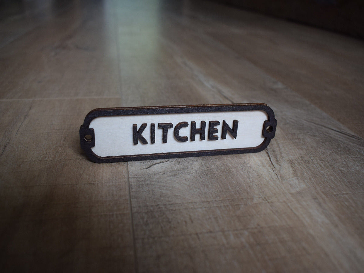 Kitchen Sign, Door Sign, Door Plaque, Vintage Style, Railway Style, Retro Style, Wood Gift, Wood Decor