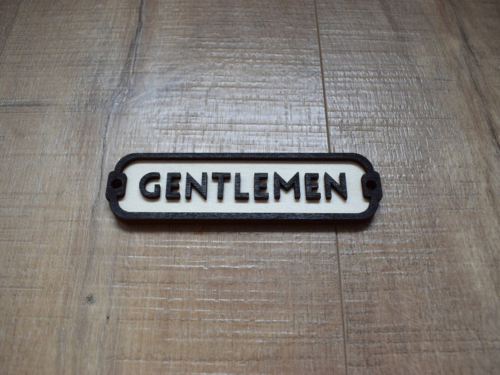 Toilet Sign, Gentlemen Door Sign, WC Sign, Toilet Decor, Toilet Plate, Toilet Plaque, Door Plaque, Vintage Style, Railway Style, Retro Style