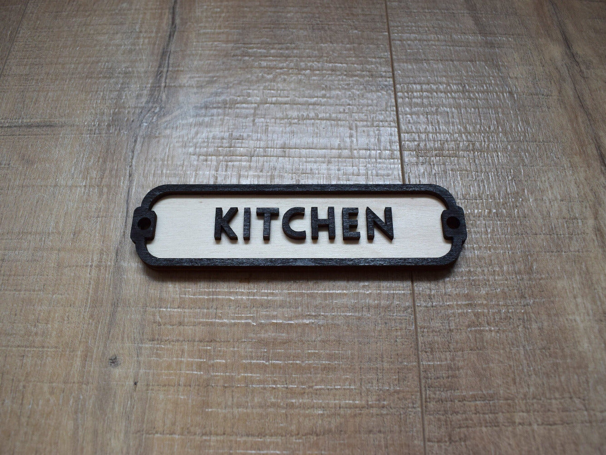 Kitchen Sign, Door Sign, Door Plaque, Vintage Style, Railway Style, Retro Style, Wood Gift, Wood Decor