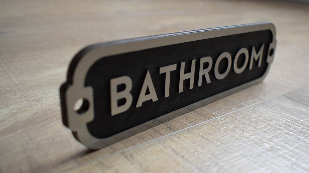 Luxury Bathroom Sign, Door Sign, Door Plaque, Vintage Style, Railway Style, Retro Style, Wood Gift, Wood Decor