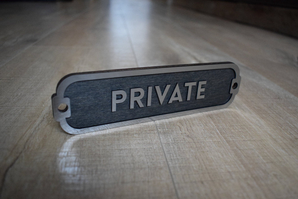 Luxury Private Sign, Door Sign, Door Plaque, Vintage Style, Railway Style, Retro Style, Wood Gift, Wood Decor