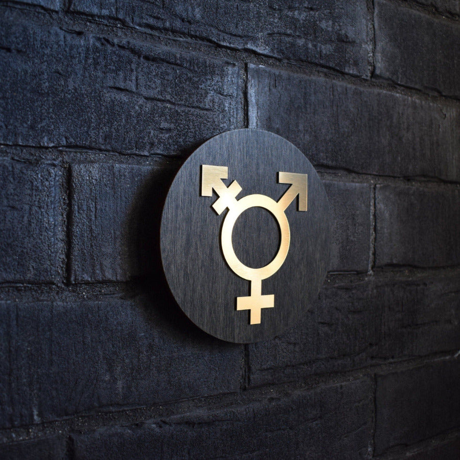 Top Luxury Unisex Toilet Door Sign, Gender Neutral Bathroom Sign, Toilet Door Sign, WC Sign, Toilet Decor, Toilet Plate, Toilet Plaque