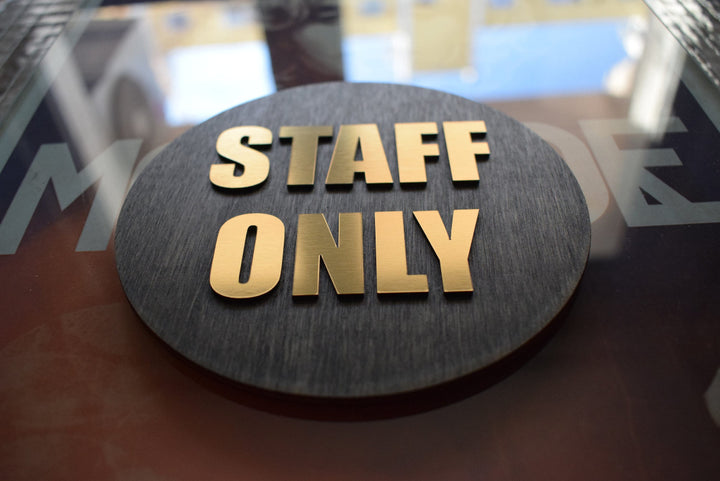 Top Luxury Staff only Sign, Door Sign, Employees Sign, Toilet Door Sign, Wood Gift, Wood Decor