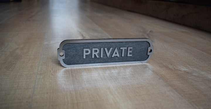 Luxury Private Sign, Door Sign, Door Plaque, Vintage Style, Railway Style, Retro Style, Wood Gift, Wood Decor