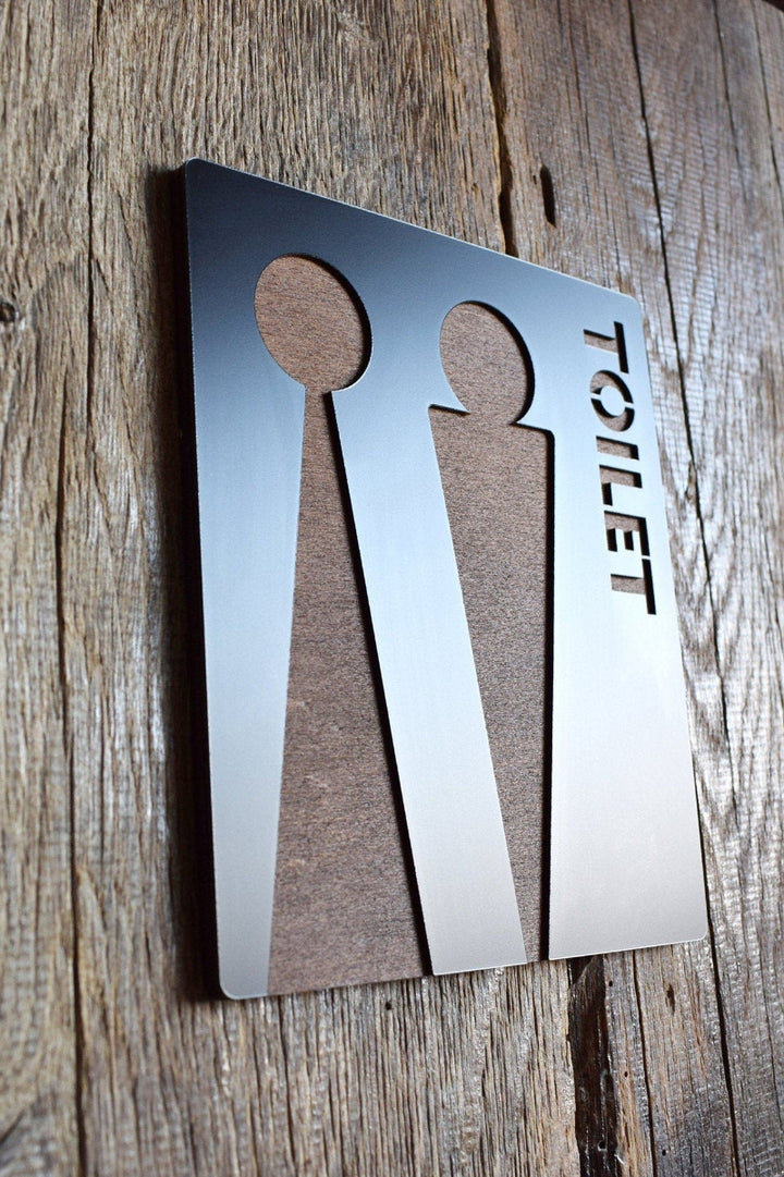 Unisex Toilet Door Sign, Gender Neutral Bathroom Sign, Toilet Door Sign, WC Sign, Toilet Decor, Toilet Plate, Toilet Plaque