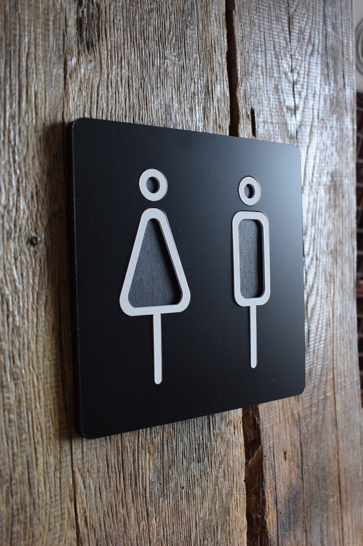 Unisex Toilet Door Sign, Gender Neutral Bathroom Sign, Toilet Door Sign, WC Sign, Toilet Decor, Toilet Plate, Toilet Plaque