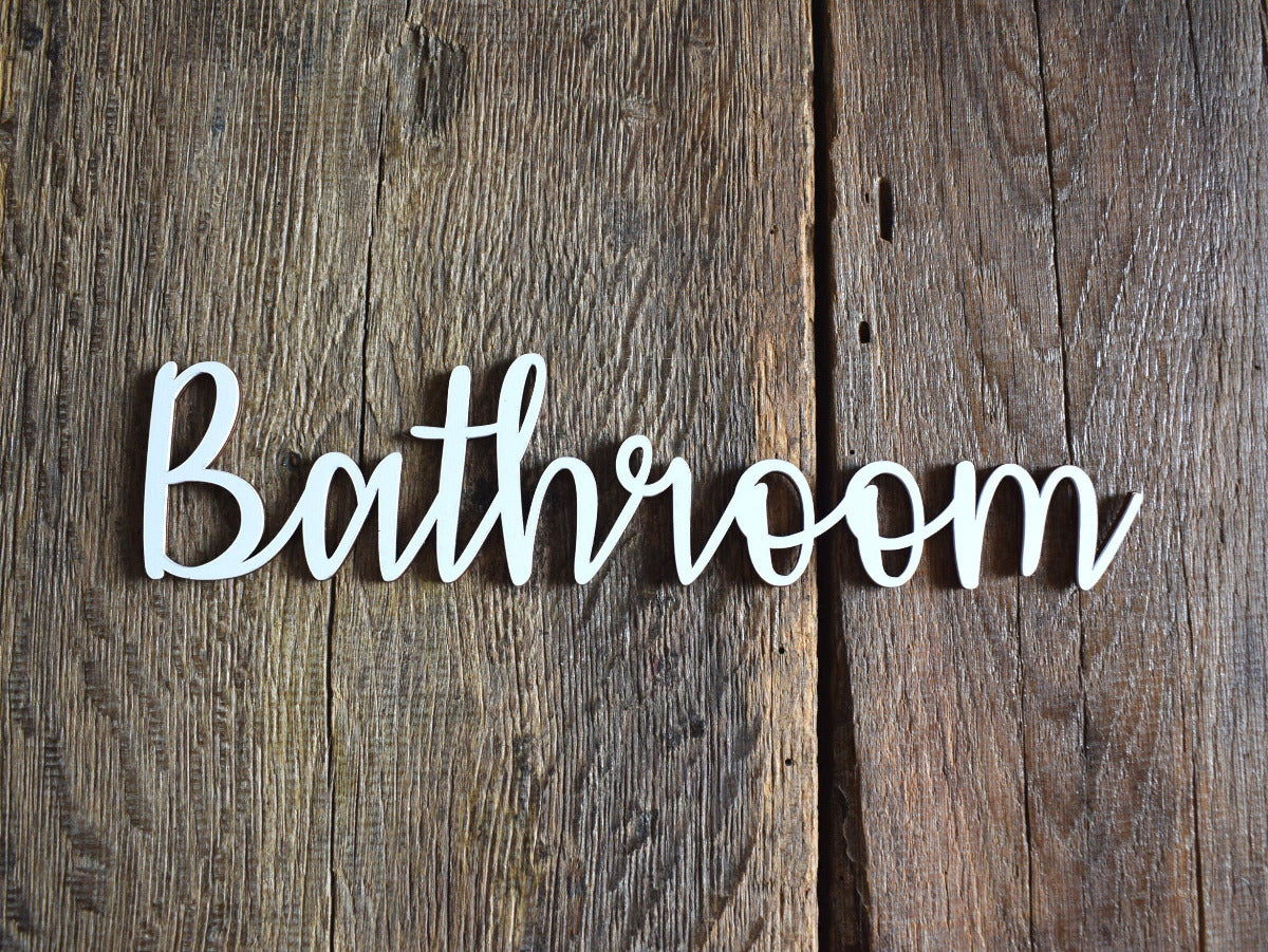 Bathroom Door Sign, Bathroom Sign, Bathroom Decor, Cabin Sign, Wood Gift, Wood Decor, Toliet Door Sign, Unisex Toilet Door.