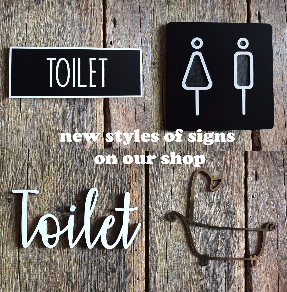 Luxury Toilet Sign, WC Sign, Door Sign, Toilet Decor, Toilet Plate, Toilet Plaque, Door Plaque, Vintage Style, Railway Style, Retro Style