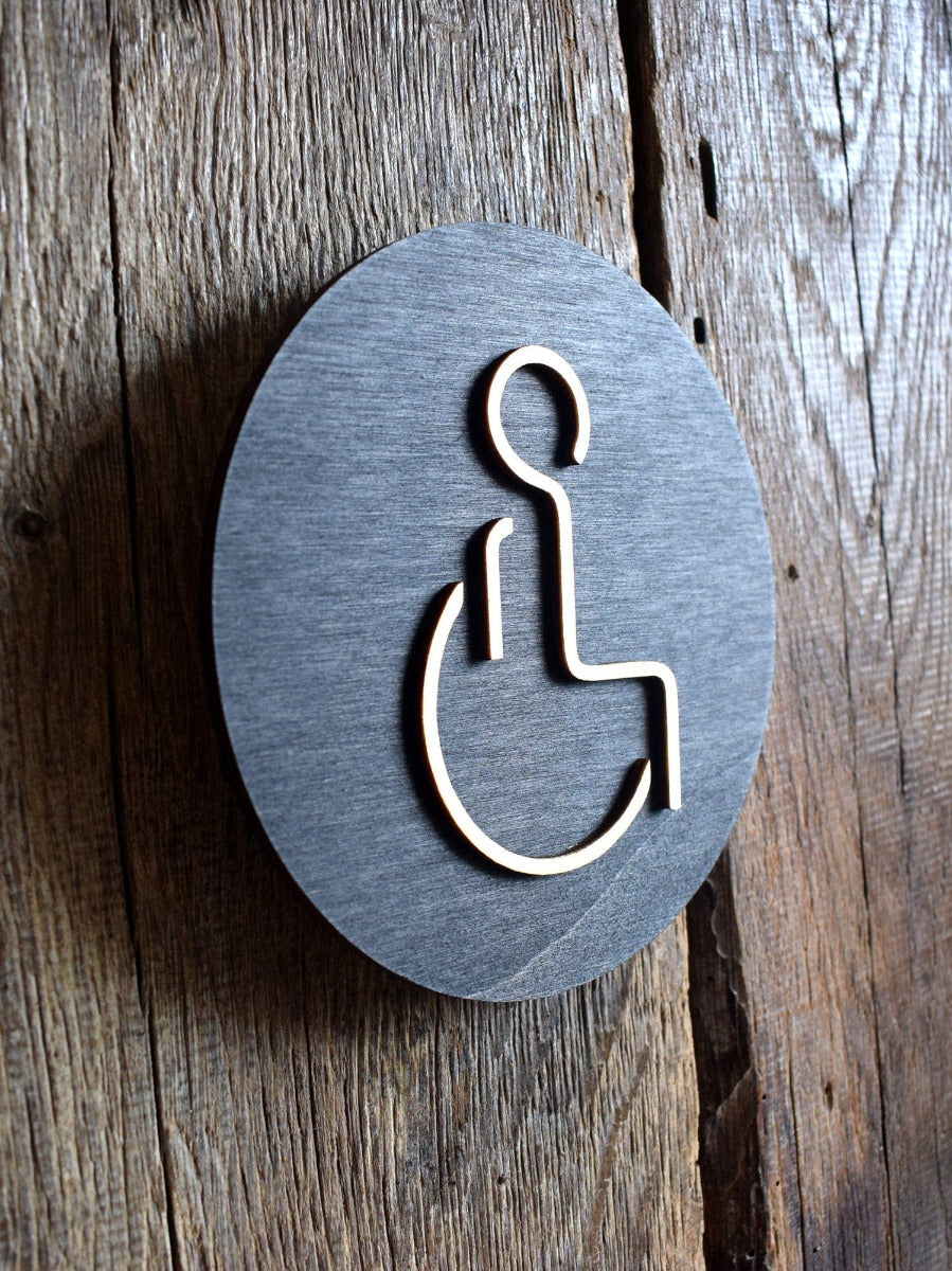 Disabled Toilet Door Sign, WC Sign, Restroom Door Sign, Toilet Plate, Toilet Plaque, Toilets Sign, Bathroom, Toilet, Cabin Sign