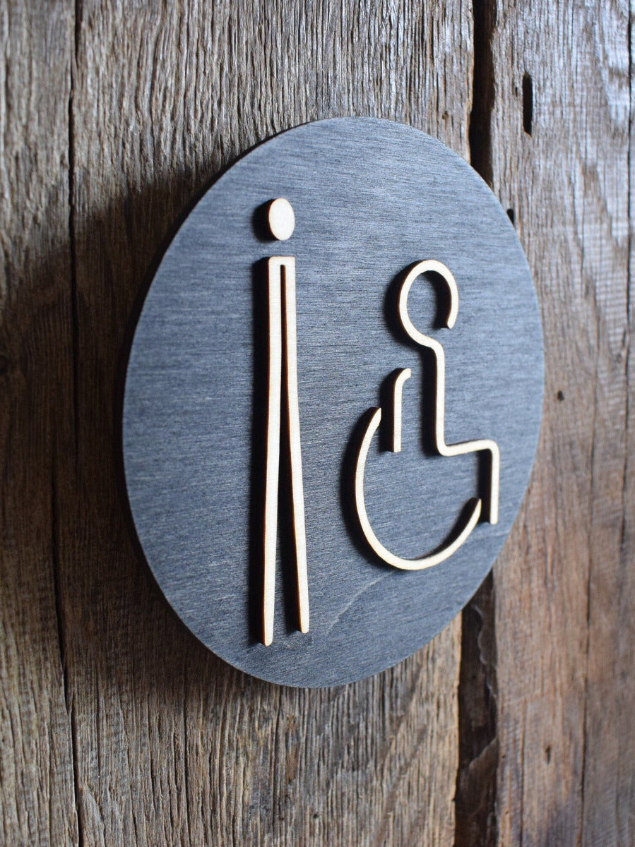 Women Disabled Toilet Door Sign, WC Sign, Restroom Door Sign, Toilet Plate, Toilet Plaque, Toilets Sign, Bathroom, Toilet, Cabin Sign