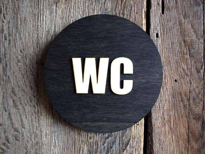 WC Sign, Restroom Door Sign, Toilet Plate, Toilet Plaque, Toilets Sign, Bathroom, Toilet, Cabin Sign