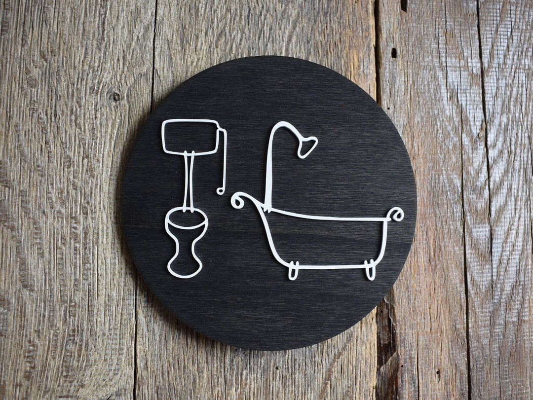 Unisex Toilet Door Sign & Bathroom, WC Sign, Restroom Door Sign, Toilet Decor, Toilet Plate, Toilet Plaque, Toilets Sign, Bathroom