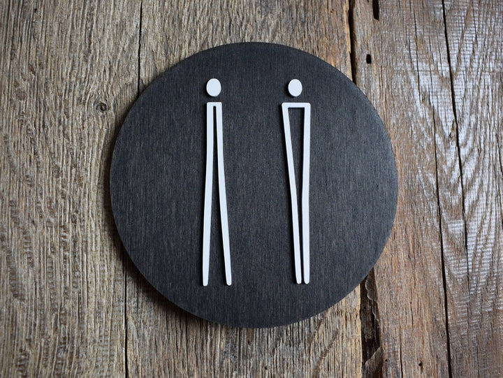 Unisex Toilet Door Sign, WC Sign, Restroom Door Sign, Toilet Decor, Toilet Plate, Toilet Plaque, Toilets Sign, Bathroom, Cabin Sign