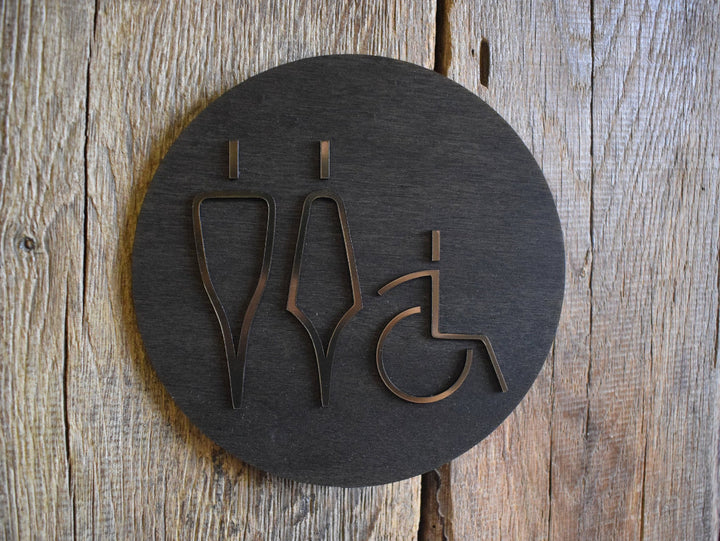 Men&Women Disabled Toilet Door Sign, WC Sign, Restroom Door Sign, Toilet Plate, Toilet Plaque, Toilets Sign, Bathroom, Toilet, Cabin Sign