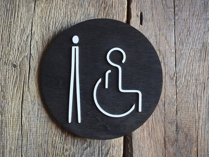 Women Disabled Toilet Door Sign, WC Sign, Restroom Door Sign, Toilet Plate, Toilet Plaque, Toilets Sign, Bathroom, Toilet, Cabin Sign