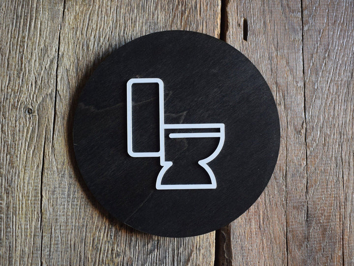 Modern Unisex Toilet Door Sign, WC Sign, Restroom Door Sign, Toilet Decor, Toilet Plate, Toilet Plaque, Toilets Sign, Bathroom