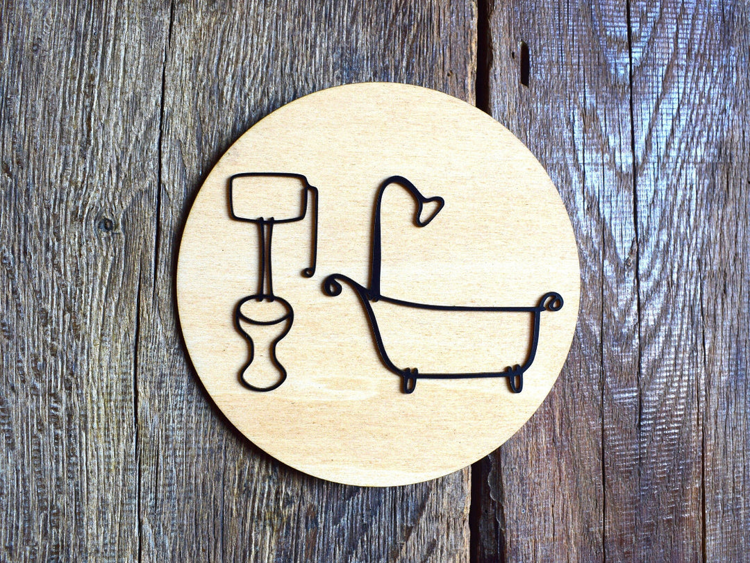 Unisex Toilet Door Sign & Bathroom, WC Sign, Restroom Door Sign, Toilet Decor, Toilet Plate, Toilet Plaque, Toilets Sign, Bathroom