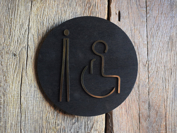 Women Disabled Toilet Door Sign, WC Sign, Restroom Door Sign, Toilet Plate, Toilet Plaque, Toilets Sign, Bathroom, Toilet, Cabin Sign