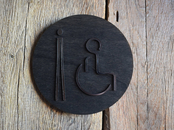 Women Disabled Toilet Door Sign, WC Sign, Restroom Door Sign, Toilet Plate, Toilet Plaque, Toilets Sign, Bathroom, Toilet, Cabin Sign