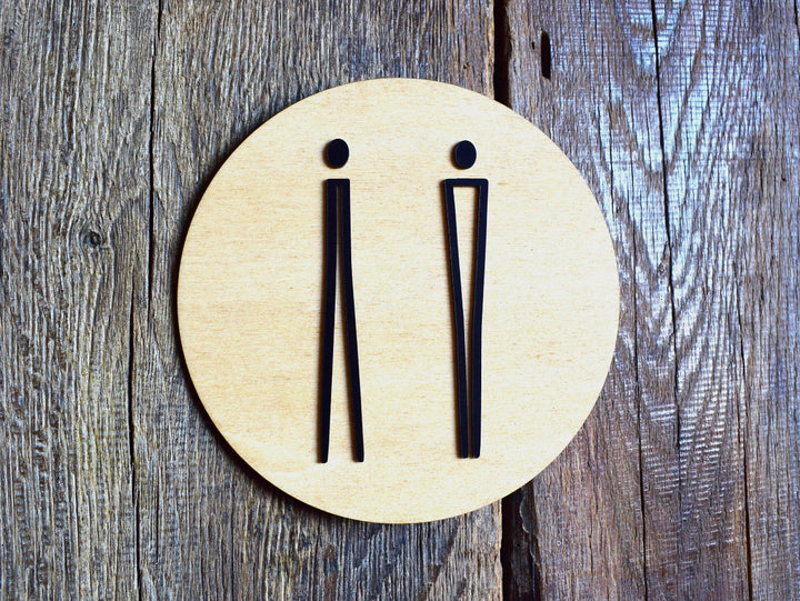 Unisex Toilet Door Sign, WC Sign, Restroom Door Sign, Toilet Decor, Toilet Plate, Toilet Plaque, Toilets Sign, Bathroom, Cabin Sign