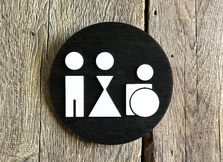 Top Luxury Men&Women Disabled Toilet Door Sign, WC Sign, Restroom Door Sign, Toilet Plate, Toilet Plaque, Toilets Sign, Bathroom, Toilet