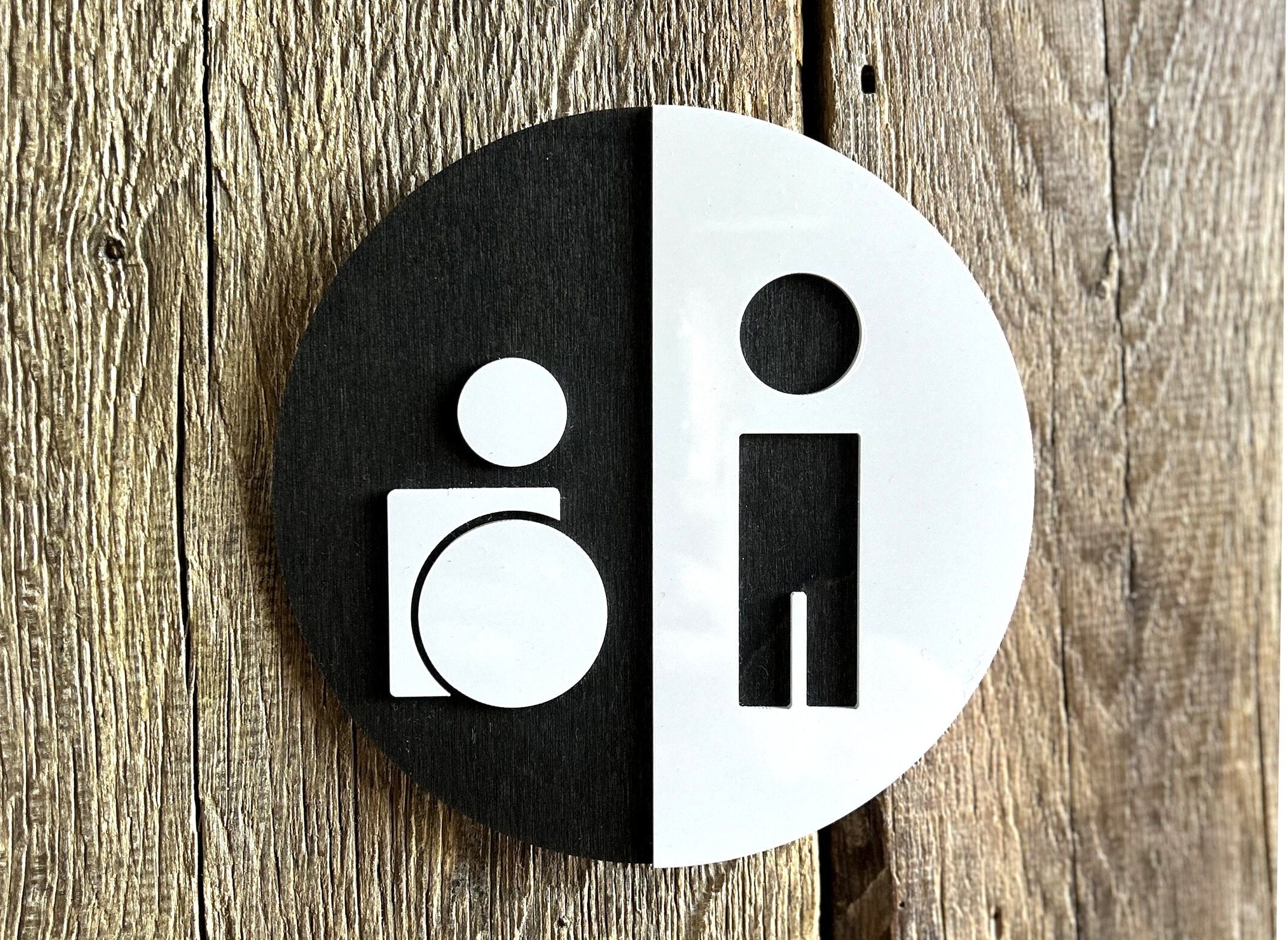 Top Luxury Men Disabled Toilet Door Sign, WC Sign, Restroom Door Sign, Toilet Plate, Toilet Plaque, Toilets Sign, Bathroom, Toilet